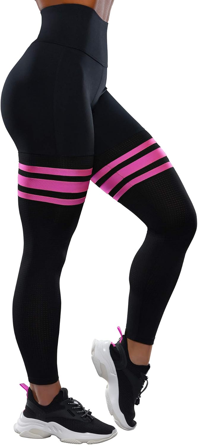 Black and hot pink leggings Clearance