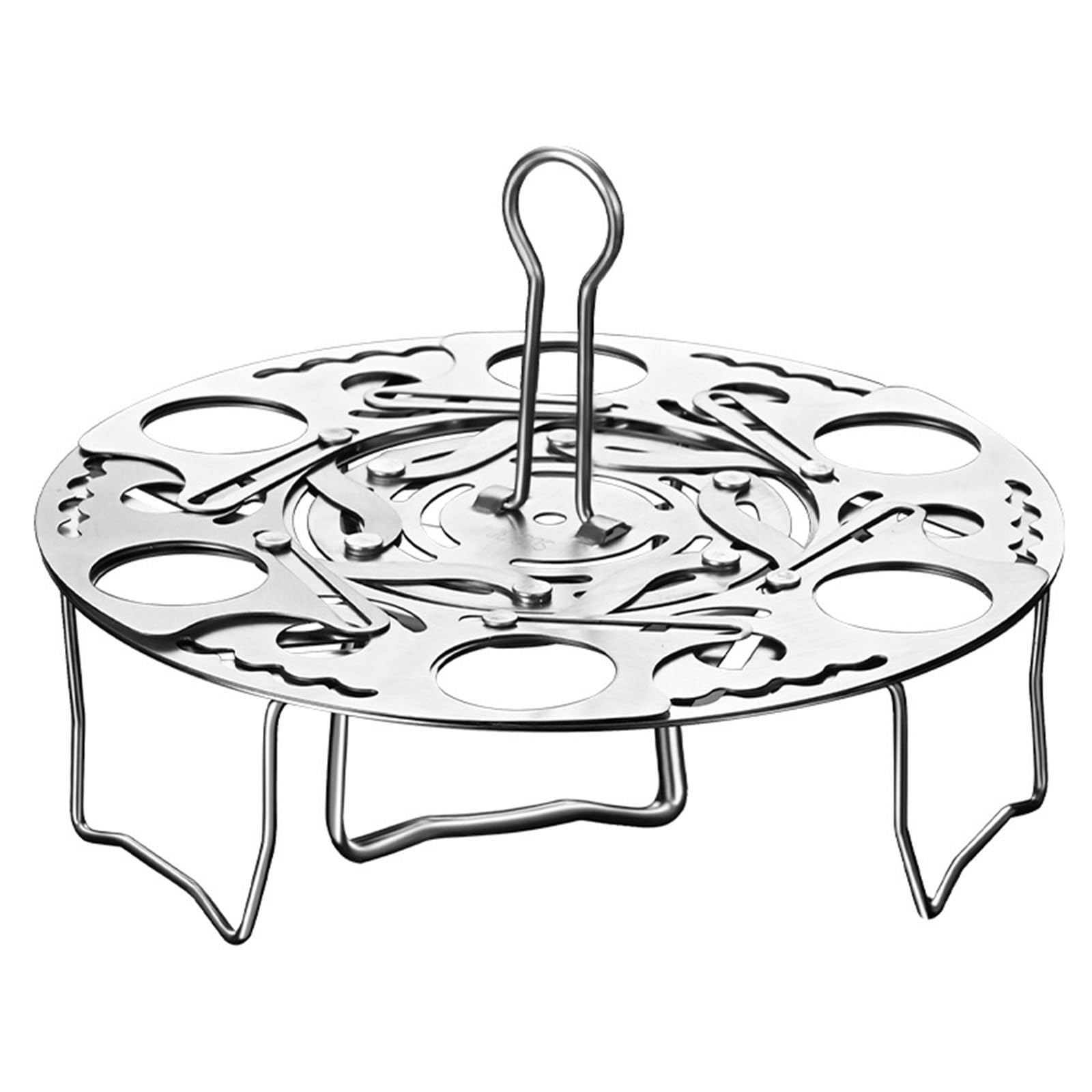 Tsophreniq 304Stainless Steel Steamer Insert Flexible Steaming Solution Pots Accessory Perfect for Pots and Pan Vegetable Insert