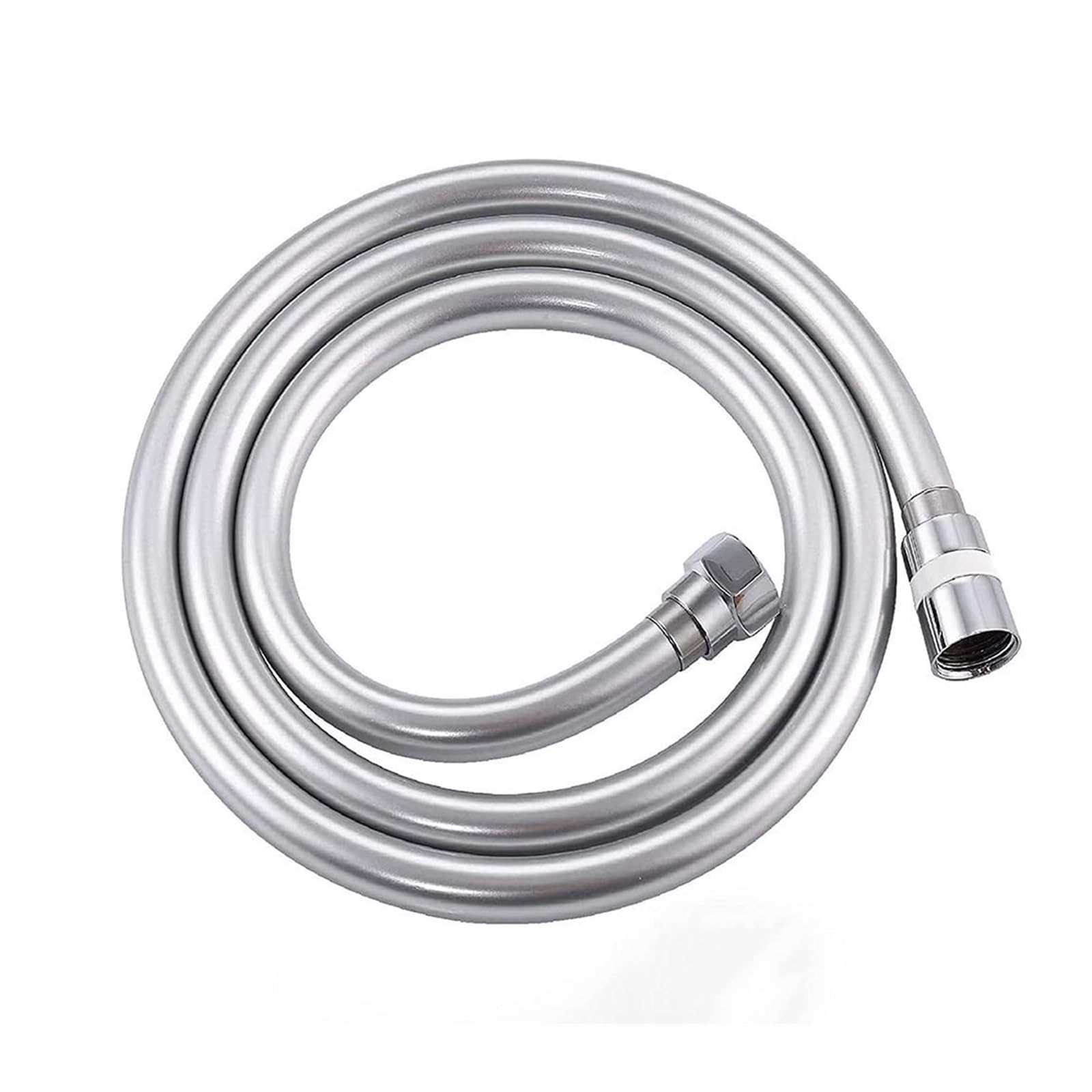 Kdberhfsa Silver 1.5/2/3M Shower Head Hose Pvc Universal Flexible Anti Winding Explosion-Proof Water Tube Bathroom Faucet Hose Extension Pipe(,3M)