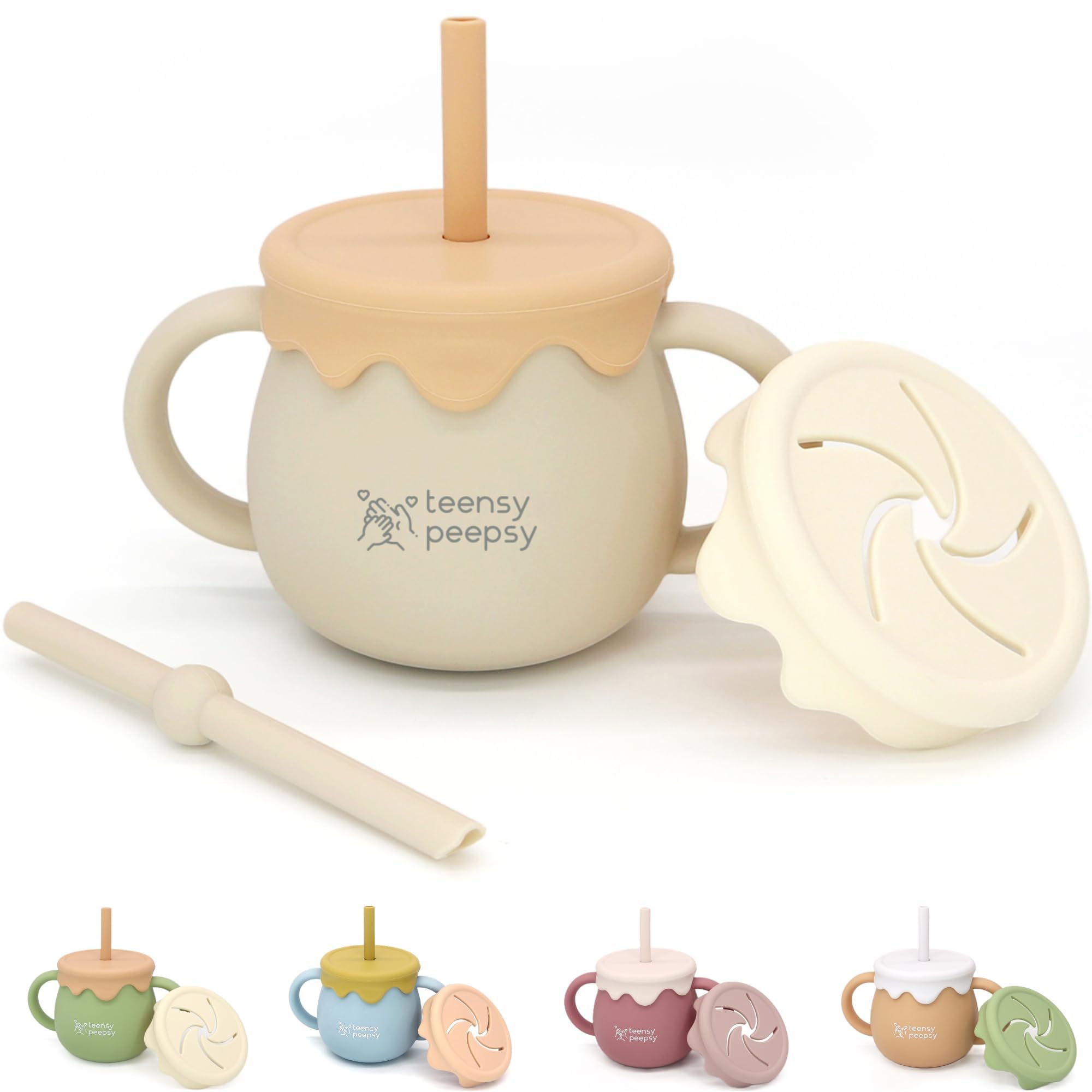 Teensy Peepsy Honey Jar Pot Sandy Beige