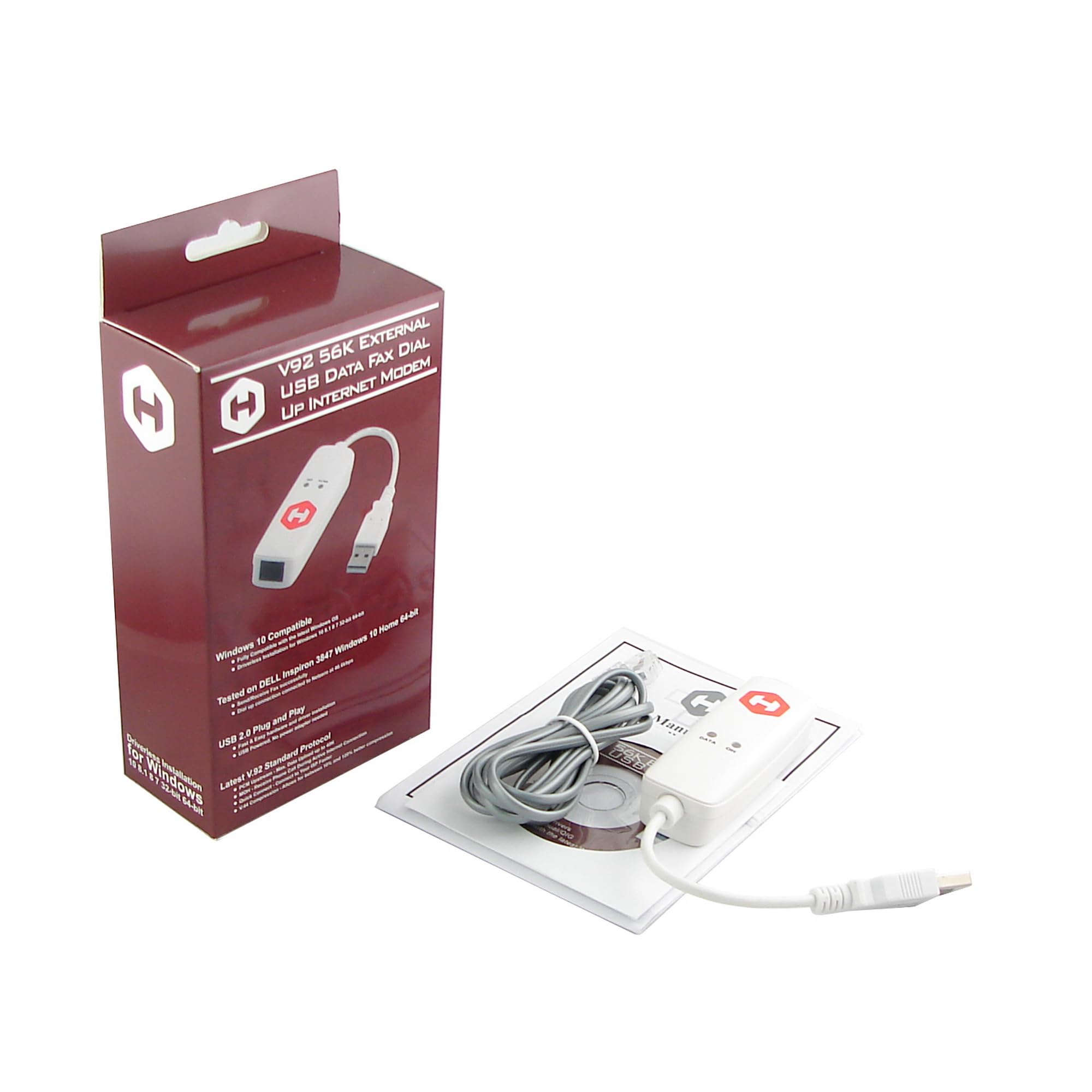 Amazon.com: HiRO H50353 V92 56K External USB Data Fax Dial Up