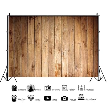 Amazon.co.jp: Qinunipoto 背景布 木の板の柄 木目の背景 ウッド