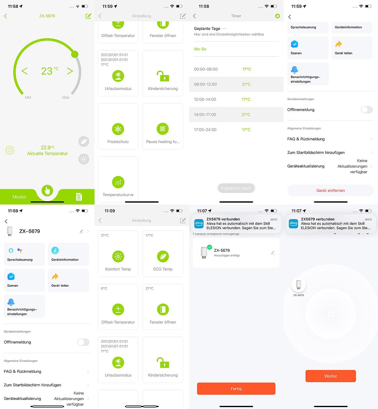 revolt ZigBee Thermostat: 5er-Set smarte Heizkörperthermostate mit Display, App, ZigBee-Gateway (Thermostat WLAN, WLAN Heizkörper, Heizung)