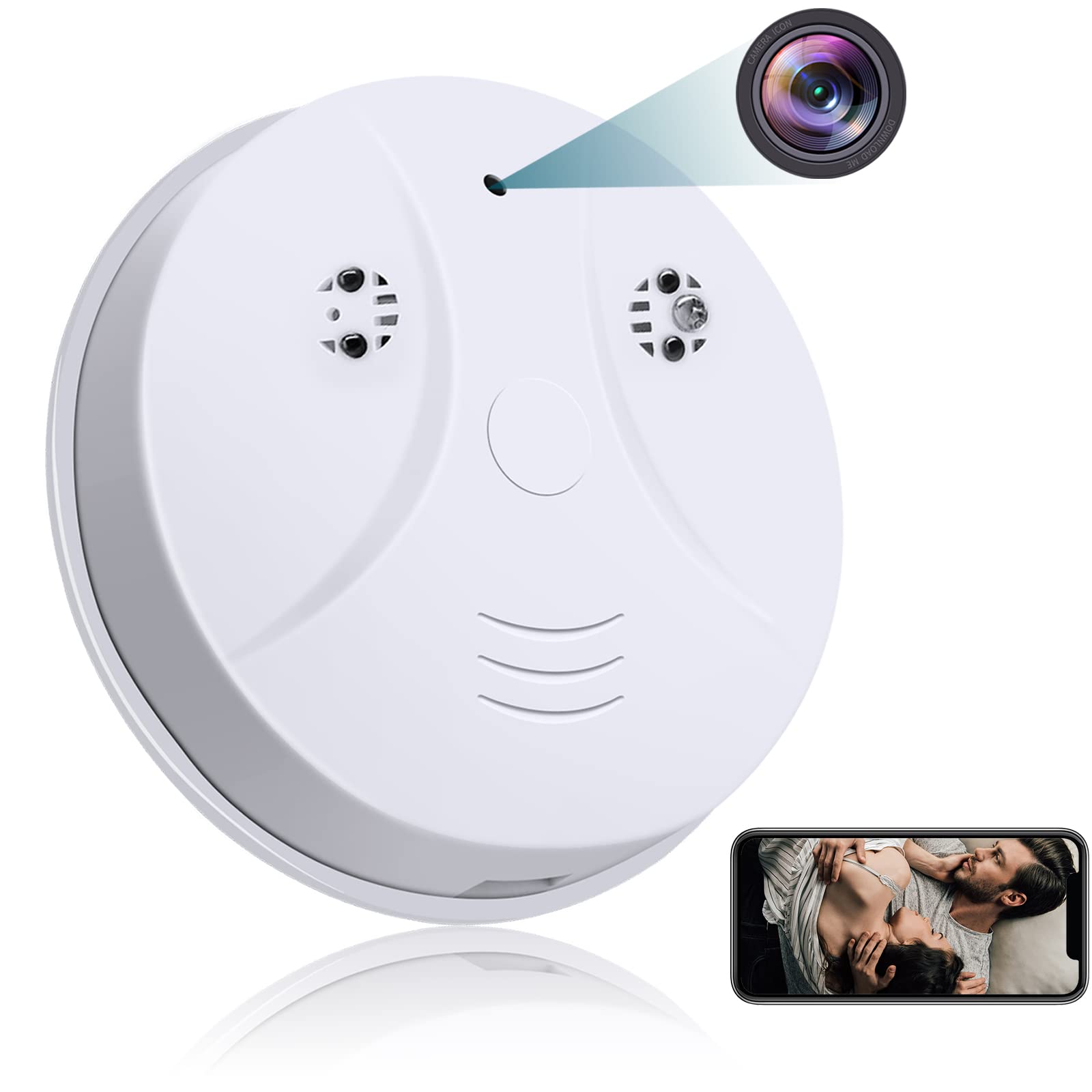 VANCHEER Hidden Camera Smoke Detector WiFi HD 1080P Wireless Home Security Spy Camera Mini Nanny Cam with Motion Detection Alerts and Phone App Remote Control