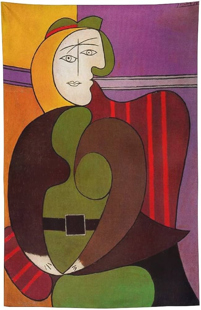 Amazon.co.jp: Pablo Picassoパブロ・ピカソ画家の作品（赤い肘掛け