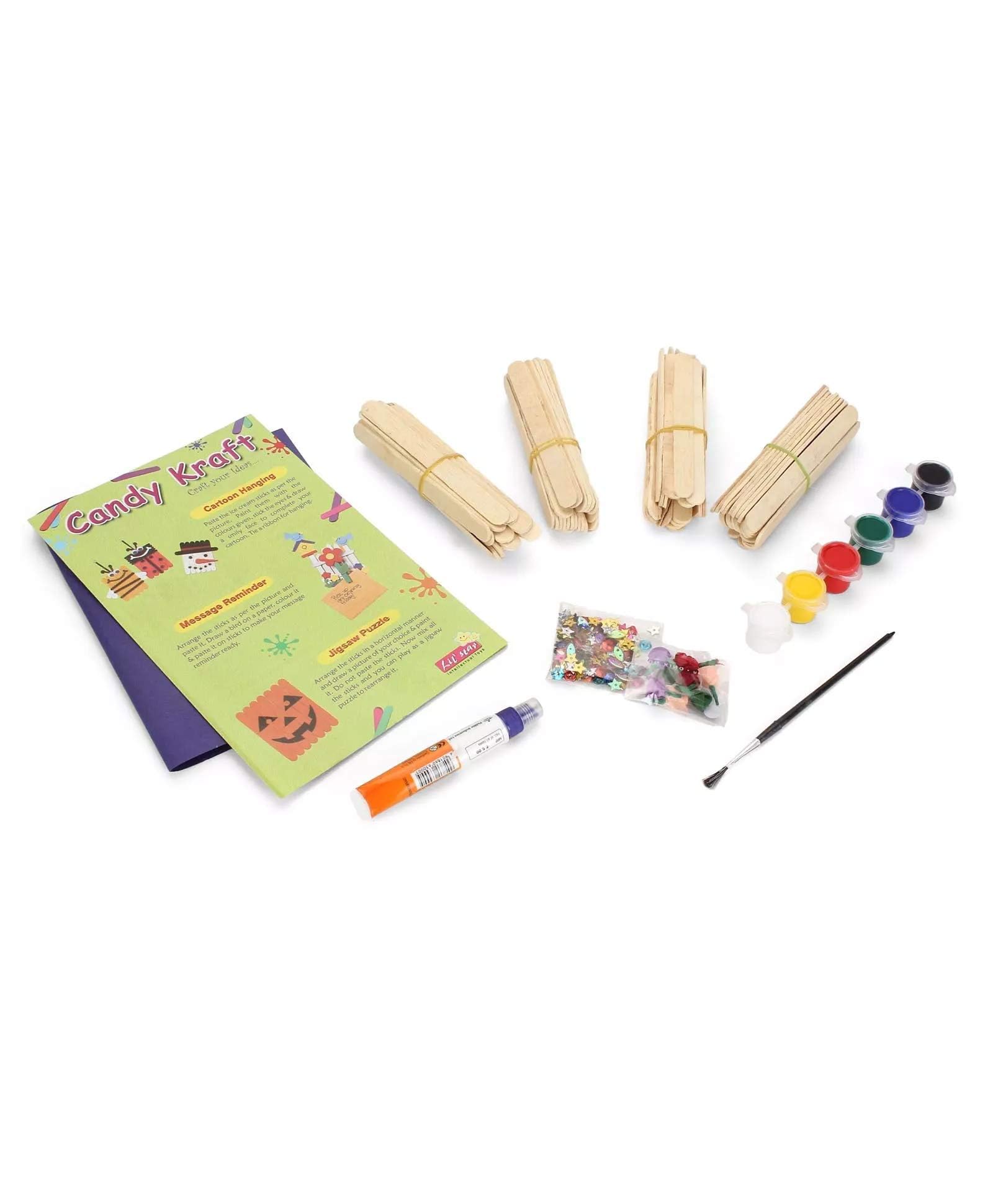 Shivalik Enterprises Candy Craft DIY Candy Kraft Hobby Kit/Learn Creativity, Art and Craft, Best Out of Waste with ice-Cream Sticks Gifting Game for Kids 1