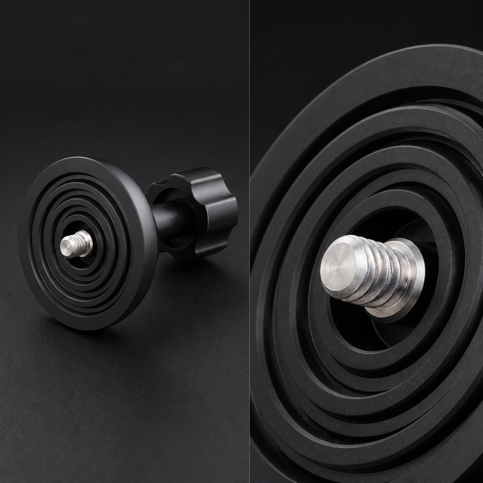 harayaa Adaptador Semiesfera Anodizado | Adaptador Bola a Base Plana, Metálico, Viógrafos