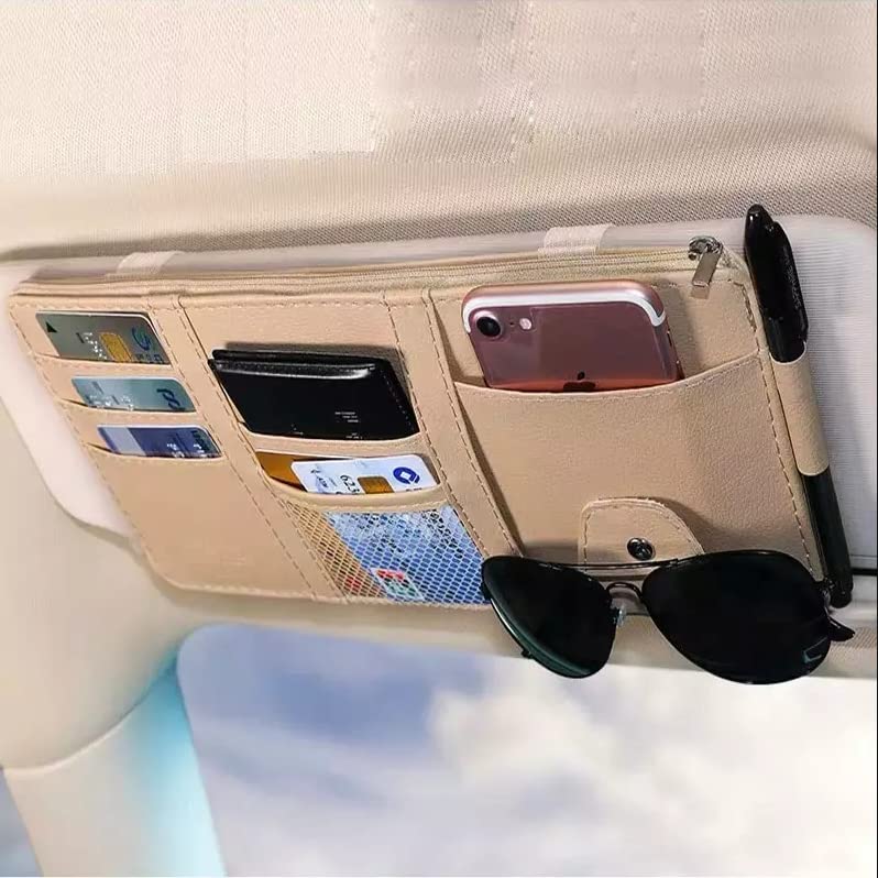 Car Auto Interior Accessories Storage Pocket Pouch Car Truck decorative car visor organizer (GREY)