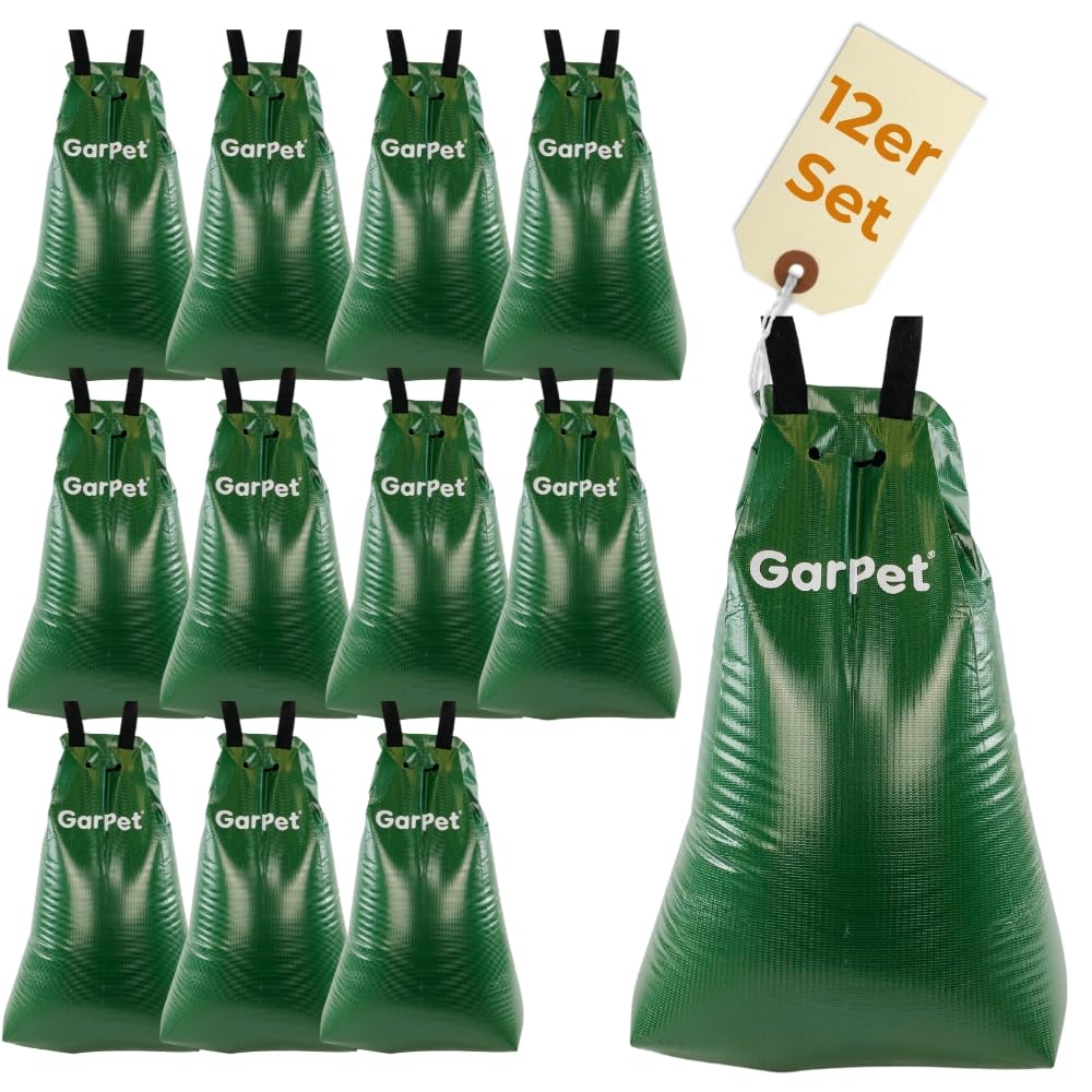 12er Set Baum Bewässerungssack für Bäume Bewässerung Wassersack Urlaubsbewässerung Baumbewässerungssäcke Langzeit Bewässerungssystem Baumbewässerungsbeutel 12 x 75 L