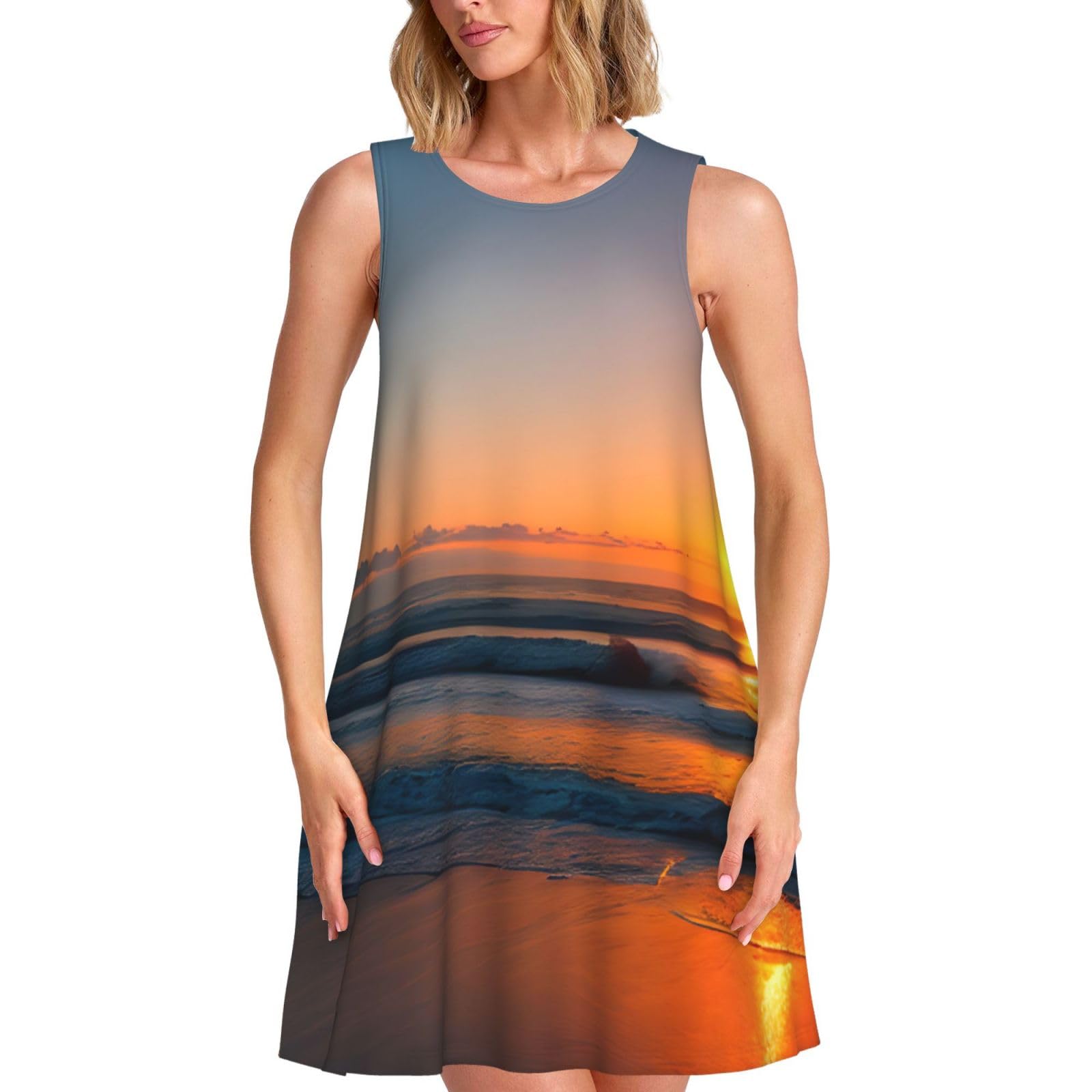 Robe d'été sans manches fluide pour rester fraîche sous le soleil - 8