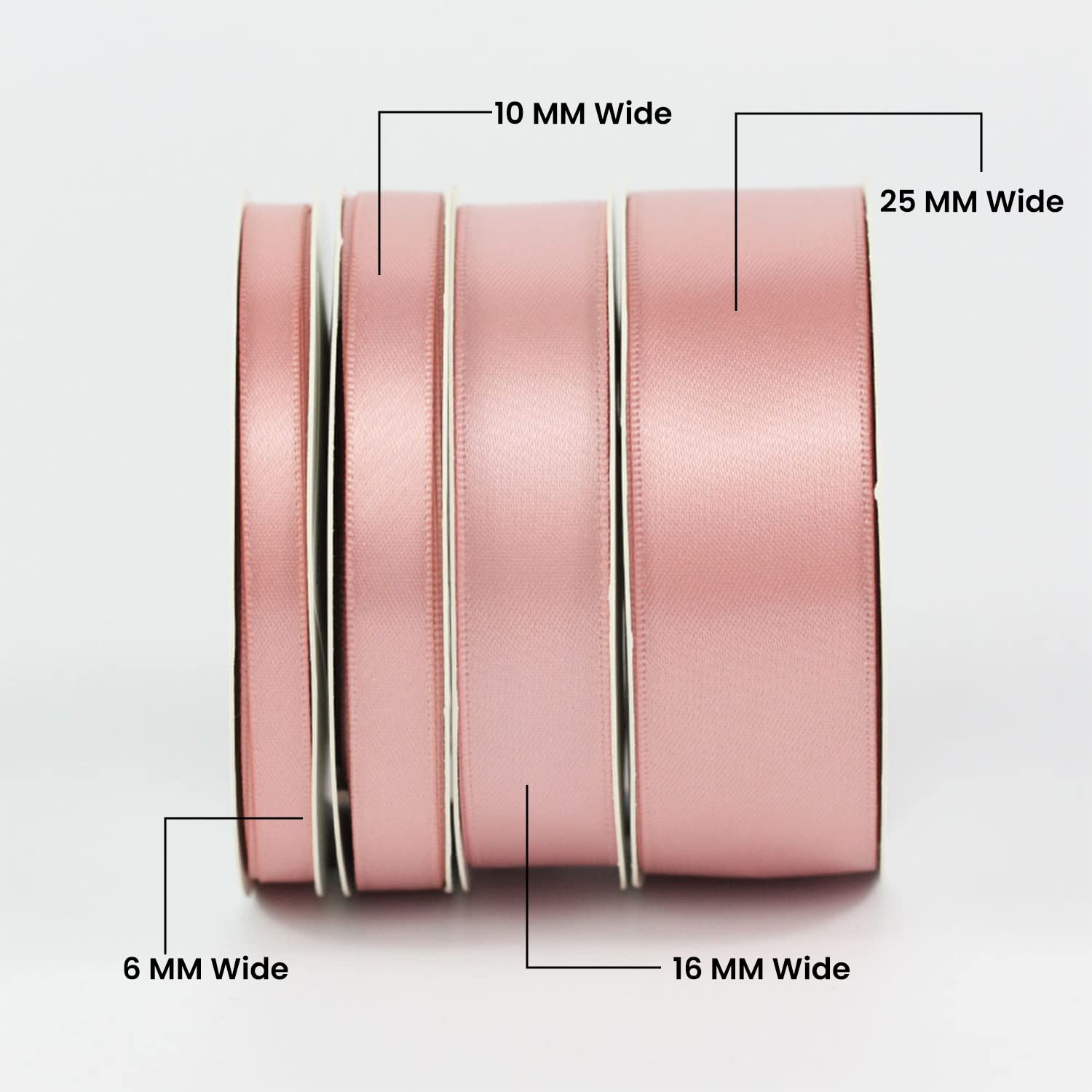 Double Sided Satin Ribbon, 27 Solid Colours, 10 Metre Reel, Fabric Ribbon for Gift Wrapping Cake, Wedding Party Decoration - Image 2