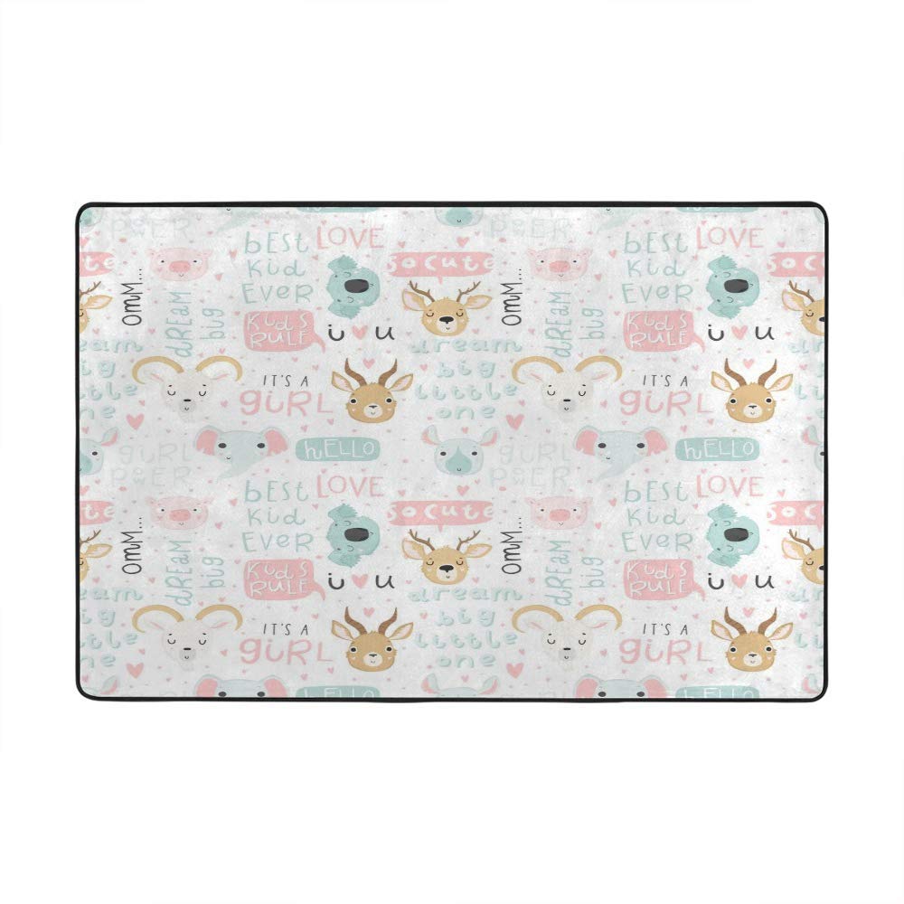 Tapis de sol velours corail motif animal mignon pour une maison pleine de tendresse