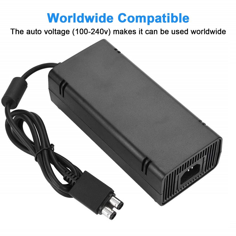 PUSOKEI Alimentation Universelle pour 360 Slim, 135W Protection Contre Les Courts-Circuits Alimentation Universelle Chargeur de Brique Adaptateur Secteur Câble Cordon pour 360