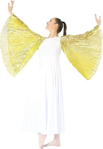 Danzcue Womens Praise Dance Full Length Wing Sleeve Dress