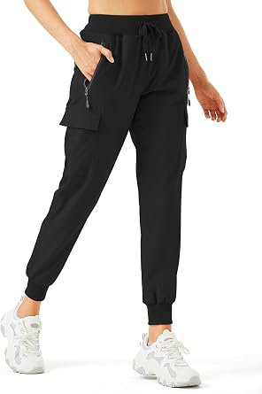 Winvote Womens Cargo Joggers Lightweight Quick Dry Hiking Pants Athletic Workout Lounge Casual Outdoor