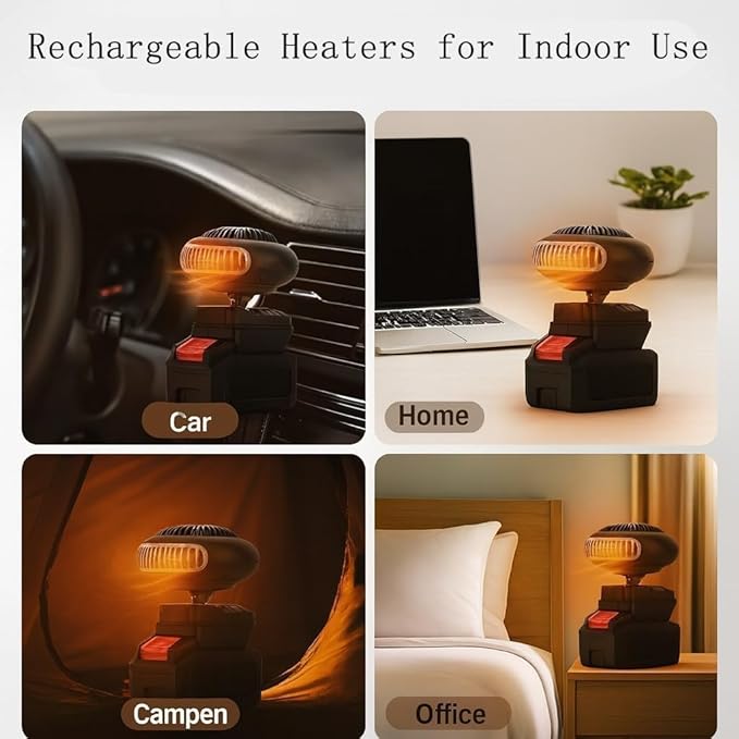 Calefactor Eléctrico Portátil a Batería Recargable 170W 18-21V miniatura 5