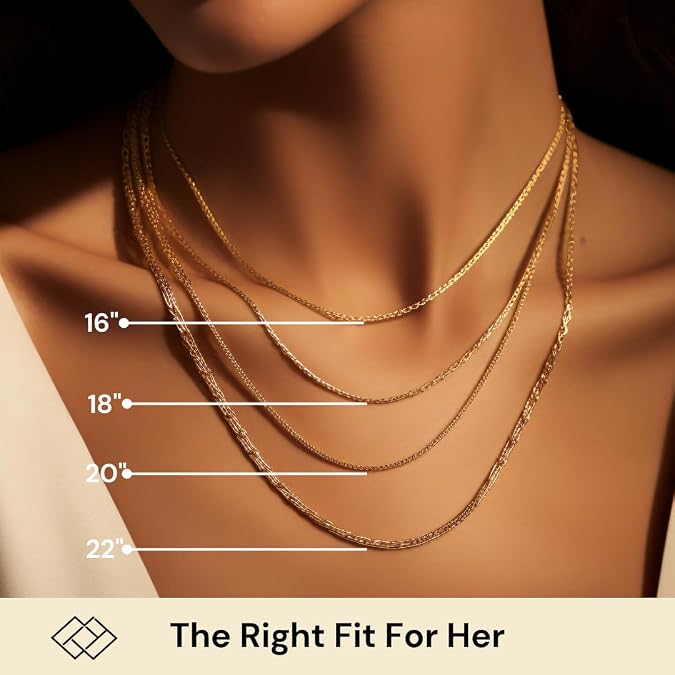 ITALIAN FASHIONS REAL Solid 14K or 10K Yellow or White Gold 1.1mm - 1.5mm - 2.0mm Diamond-Cut Singapore - Singapore Bar Chain Necklace with Lobster Claw Clasp | Multiple Lengths Available | Men Women | MADE IN ITALY