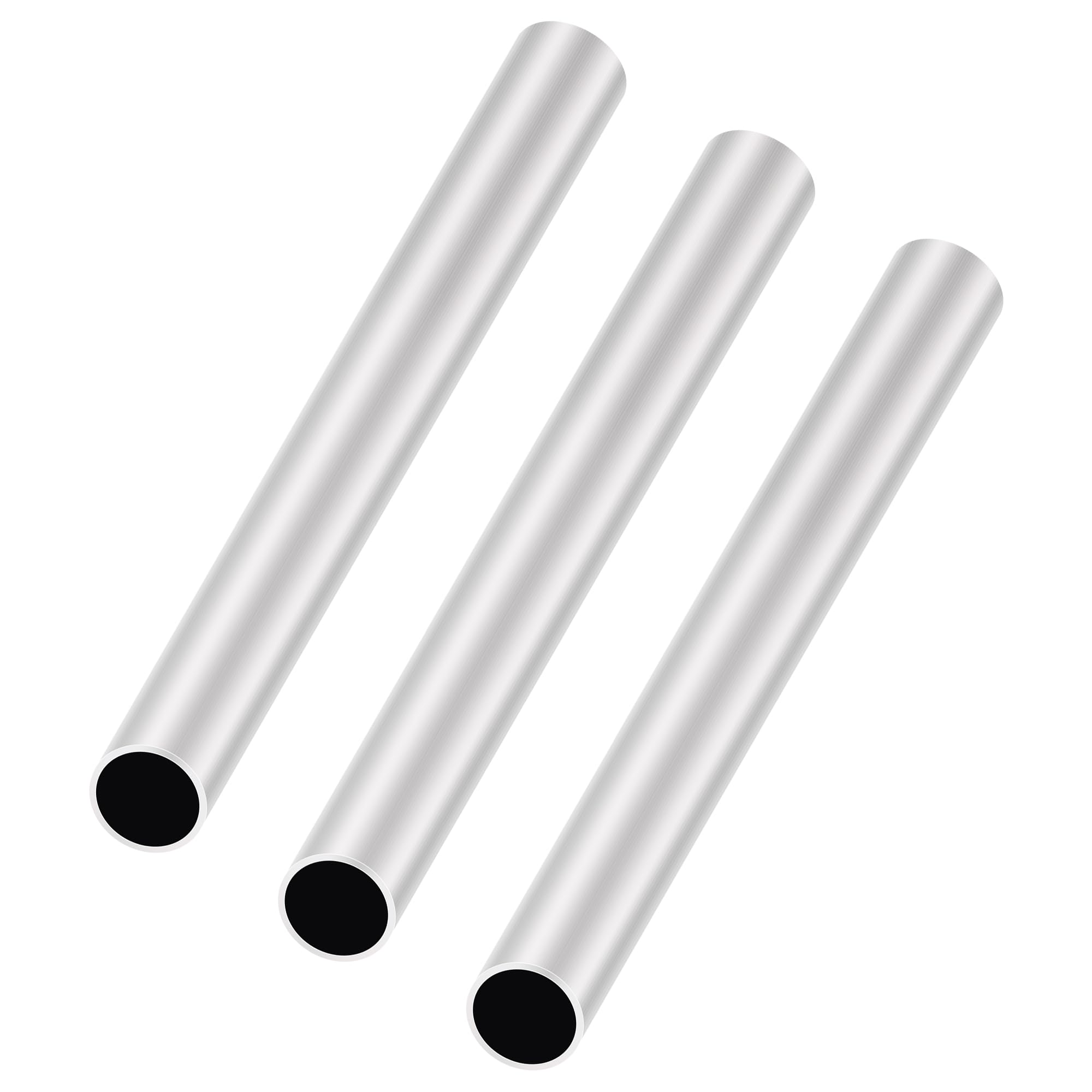 LAVMHAB 6063 Aluminum Tube 18mm OD x 16mm ID 1.0mm Wall Thickness 200mm Length, Aluminum Round Tubing Seamless Straight Pipes (3pcs)
