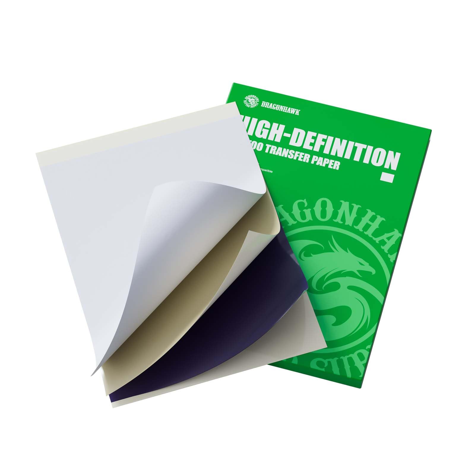 Dragonhawk Tattoo Stencil Paper A4 Size 100 Sheets, Thermal Transfer Paper for Tattoo Stencils & Accessories