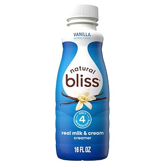Natural Bliss Vanilla Flavored Creamer, Gluten Free Creamer, Iced, Hot Coffee