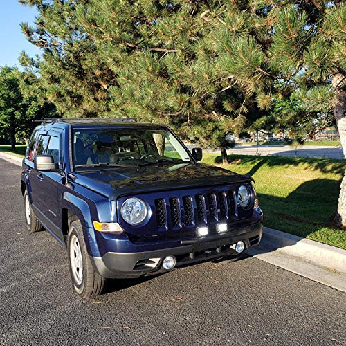 Nilight LED Light Bar 2PCS 60W 4 Inch Flood Spot Combo LED Work Light Pods Triple Row Work Driving Lamp with 12 ft Wiring Harness kit - 2 Leads,2 Year Warranty