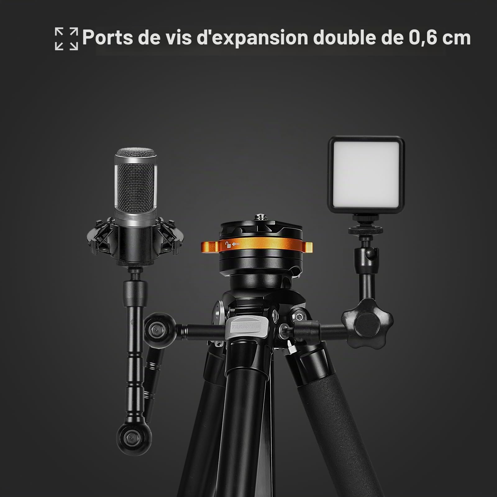 TARION Trépied de Voyage Compact pour Appareil Photo : Trépied Portable et Léger pour la Randonnée, Tête Sphérique, Système de Libération Rapide, Aluminium Qobra