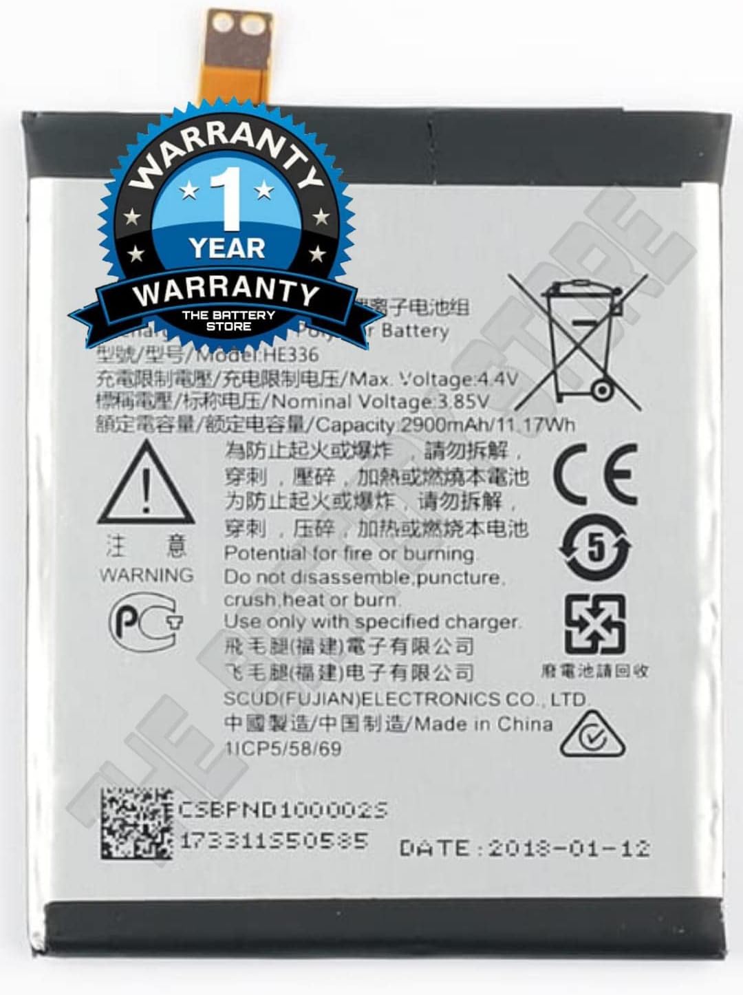 THE BATTERY STORE® Original HE336 Battery for Nokia 5 3.1 (TA-1063) / 5.1 (TA-1075) / (TA-1053) Battery with 1 Year Warranty ****(NN111)