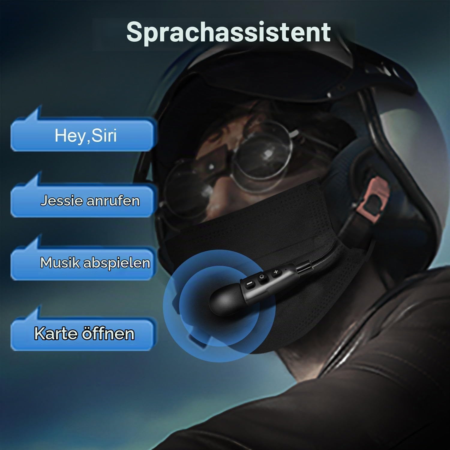 EJEAS E1+ Bluetooth Motorradhelm-Headset, Bluetooth 5.1 Wasserdichter Motorradhelm-Kopfhörer mit Geräuschreduzierung, für Skifahren, Klettern, Reiten, EUC-Manipulator-kompatibel
