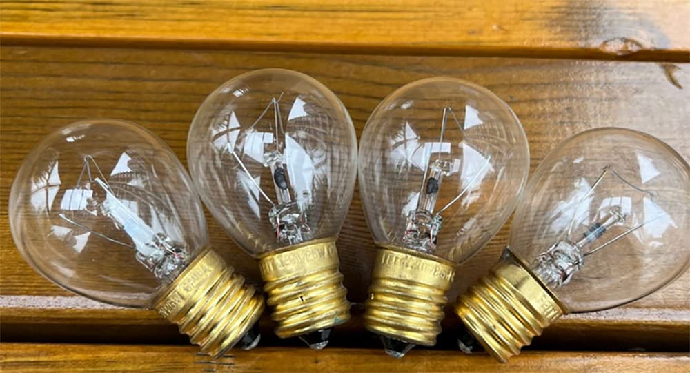 E17 25W lámpara de lava S11 globo bombilla G40 bombilla incandescente S11 bombilla congelador para lámparas de lava lámpara de purpurina lámpara colgante 2700K blanco cálido AC110V vidrio transparente 8