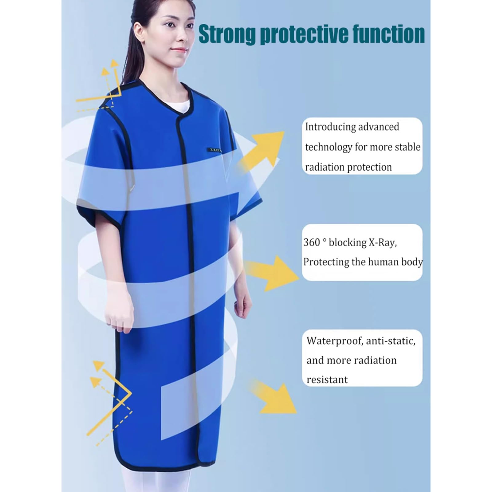 Tablier en Plomb Tablier De Protection en Plomb Contre Les Rayons X, Bouclier De Protection De Gilet en Plomb Résistant Aux Radiations, for Les Hôpitaux Dentaires for Animaux De Compagnie (Color : 0.