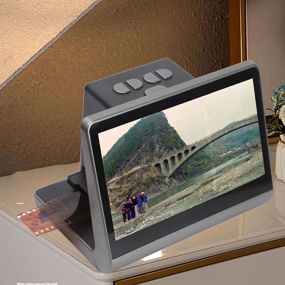 Scanner di Pellicola Digitale, Scanner di Pellicola E Diapositive da 48 MP, Scanner per Diapositive Film per Lo Schermo HD, Slide E Scanner Negativo Memoria Incorporata da 16 GB