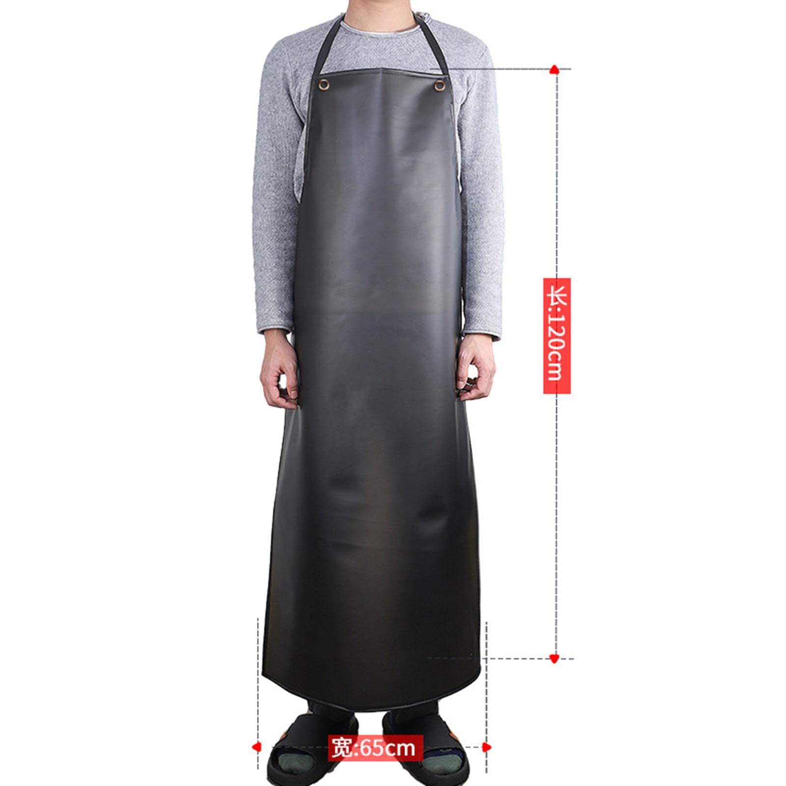 GAH Waterproof Apron Oil Resistant Industrial Apron Work Apron for Dishwashing 120x65cm-image-15
