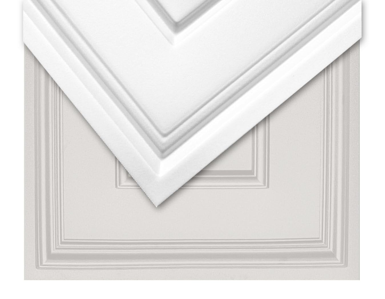 Deccart Wandpaneele 100x50 cm - Panel wand - Paneele - Wandverkleidung Innen Deckenverkleidung Wandplatten aus Polystyrol 3d Wall Panels - Boazeriemuster XL Kashmirbeige Beige - 4 Stück (2 m²)