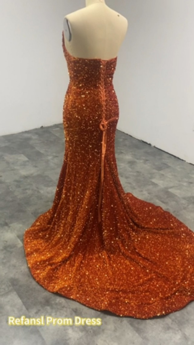 Amazon.com: SESSRYMNIR Aqua Sequin Mermaid Prom Dresses 2023 Strapless Long  with Slit Deep V-Neck Ball Gowns Sparkly Formal Dresses for Women Size 2 :  Clothing, Shoes & Jewelry