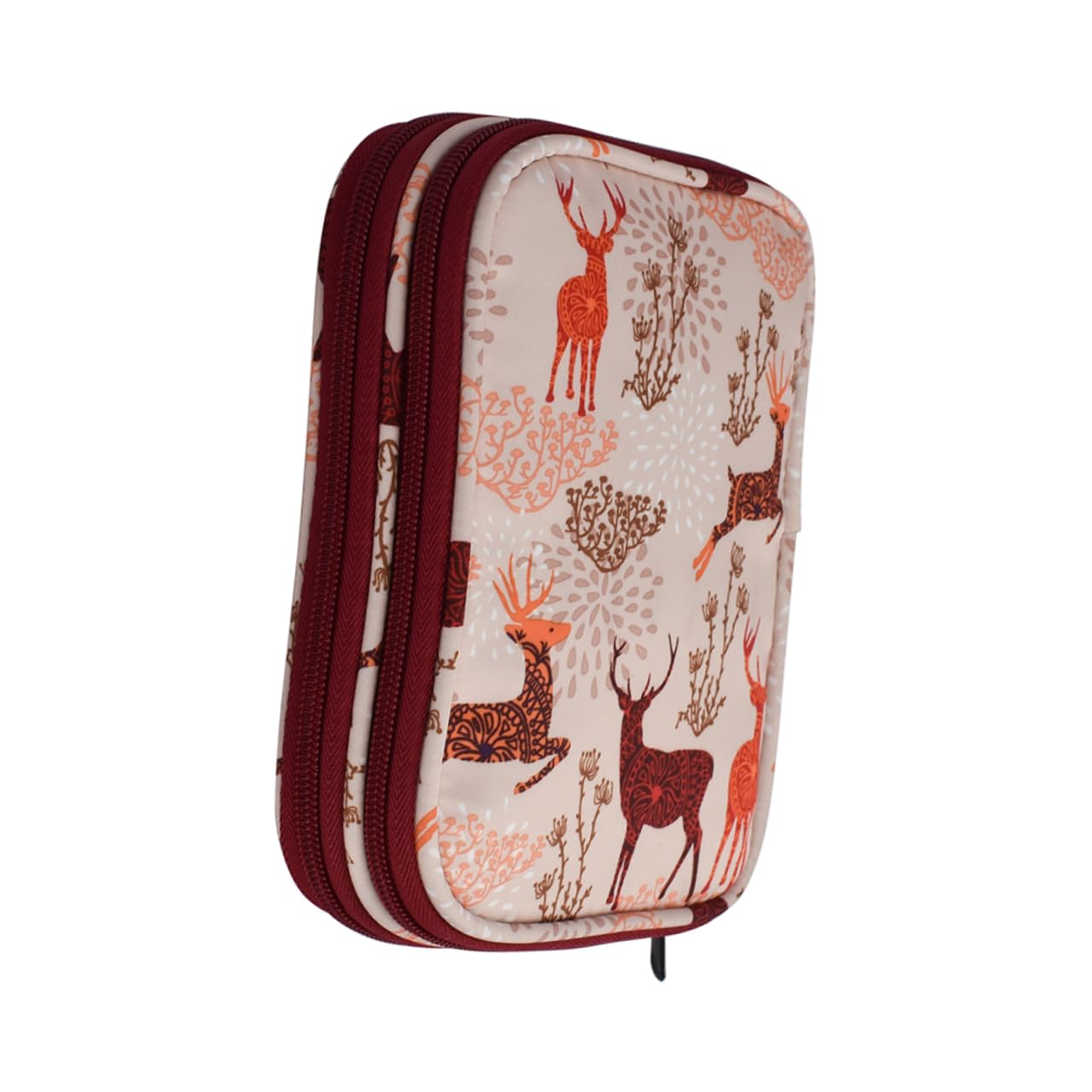 Operitacx 3stücke Strickzeug Organizer Tasche Aus Handgefertigte Aufbewahrung Für Stricknadeln Und Häkelwerkzeuge Für Kreative Projekte Unterwegs Mit Floralem Druck Und Robustem Design