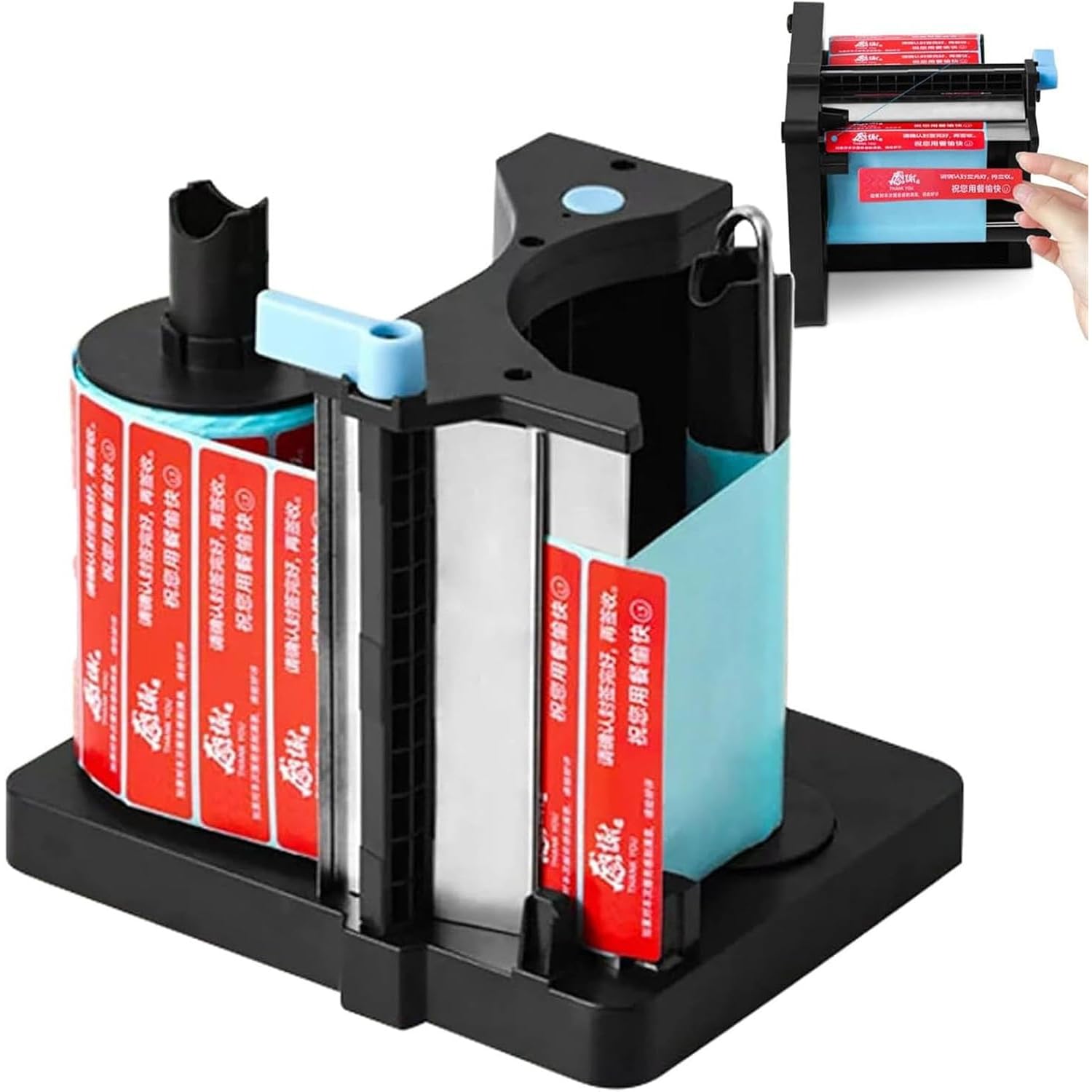 QINGHEDZSW Automatic Label Dispenser, Electric Label Dispenser, with Dual Senser, 3 Adjustable Speeds, for Shipping Document Labels