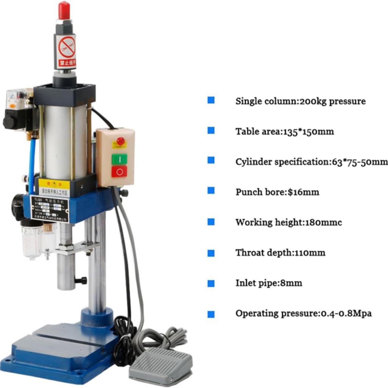 Chargeur Pneumatique Cylindre Carré AF-1C - Pour Poinçonnage, Facile à Installer, Poids 9kg