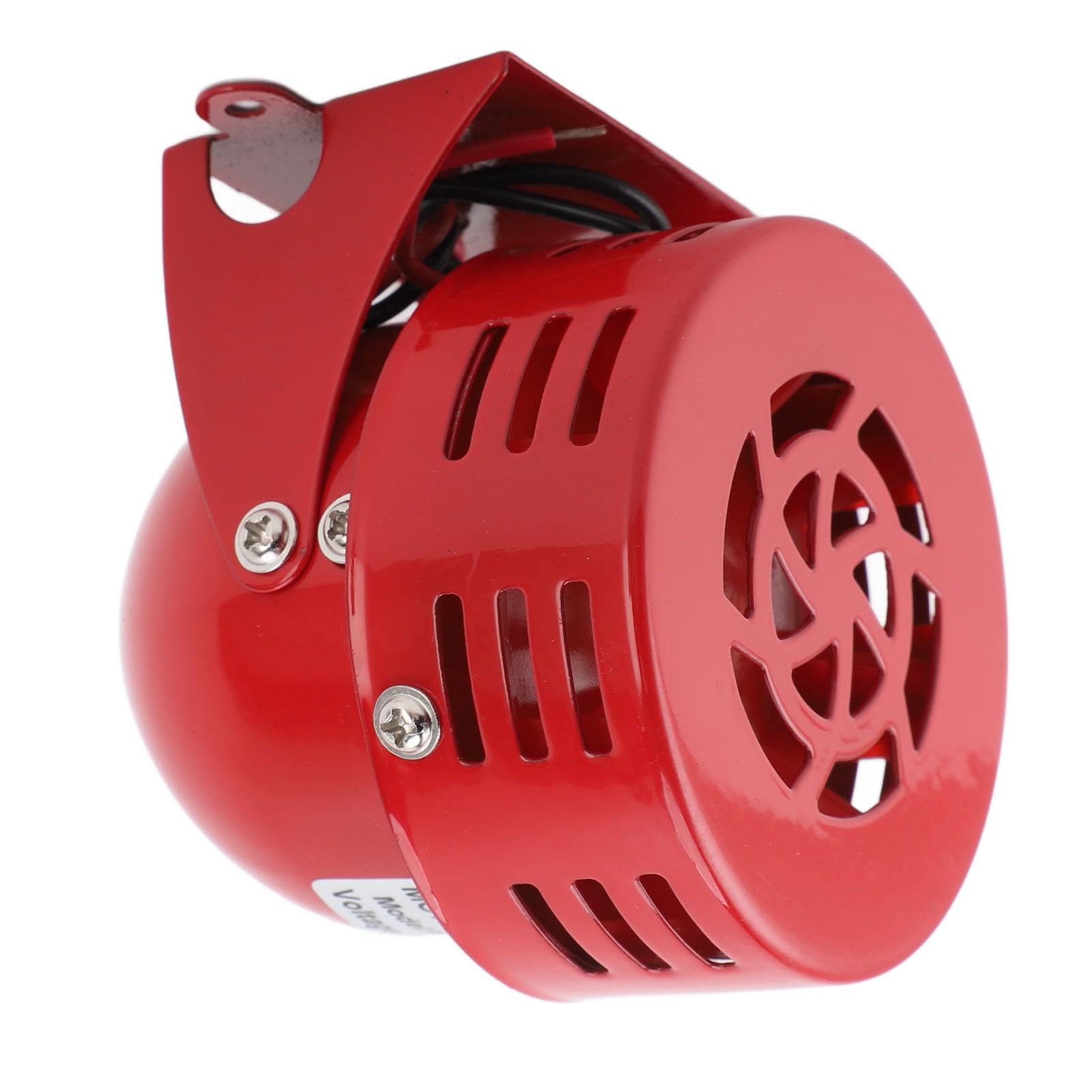 Motor Horn Siren Buzzer, 110 DB Red Mini Electric Warning Strobe Siren Horn Sound Buzzer Alarm for Home, Factory, School, Troops, Entertainment Venue, Ranch (24V)
