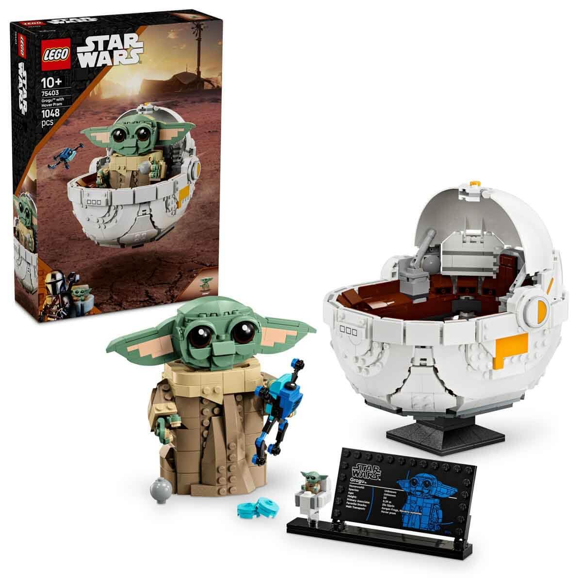 LEGO Star Wars: The Mandalorian Grogu with Hover Pram, Buildable Figure 75403 Building Blocks Toys for 10+ Gift for Boys and Girls