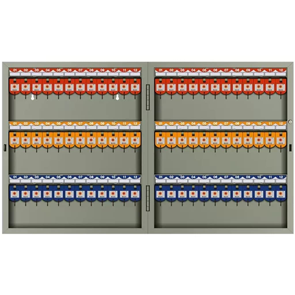 Key cabinets, for Wall 24/32/48/72/96/120-keys Capacity Optional Key Cabinet, Home Painted Steel Security Box(72 Keys)