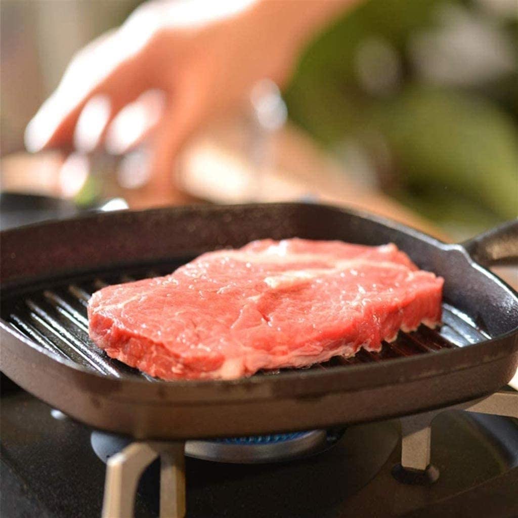 Żeliwna patelnia grillowa nonstick smażenie z orzechowym drewnianym uchwytem łatwym smarem Learned extensively