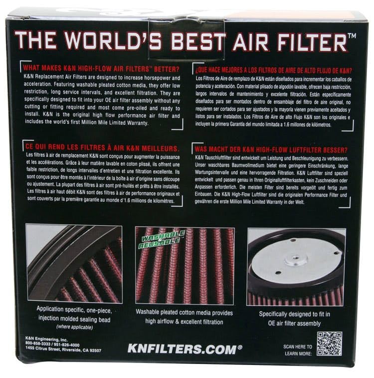 K & N Teardrop Custom Air Filter E-3333 For RK Series/BAK Big - View #12