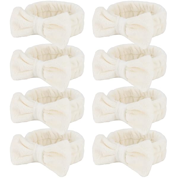 Ondder Assorted Spa Headbands - Makeup, Face Wash, and Skincare Hair Bands for Women (8 Pcs)