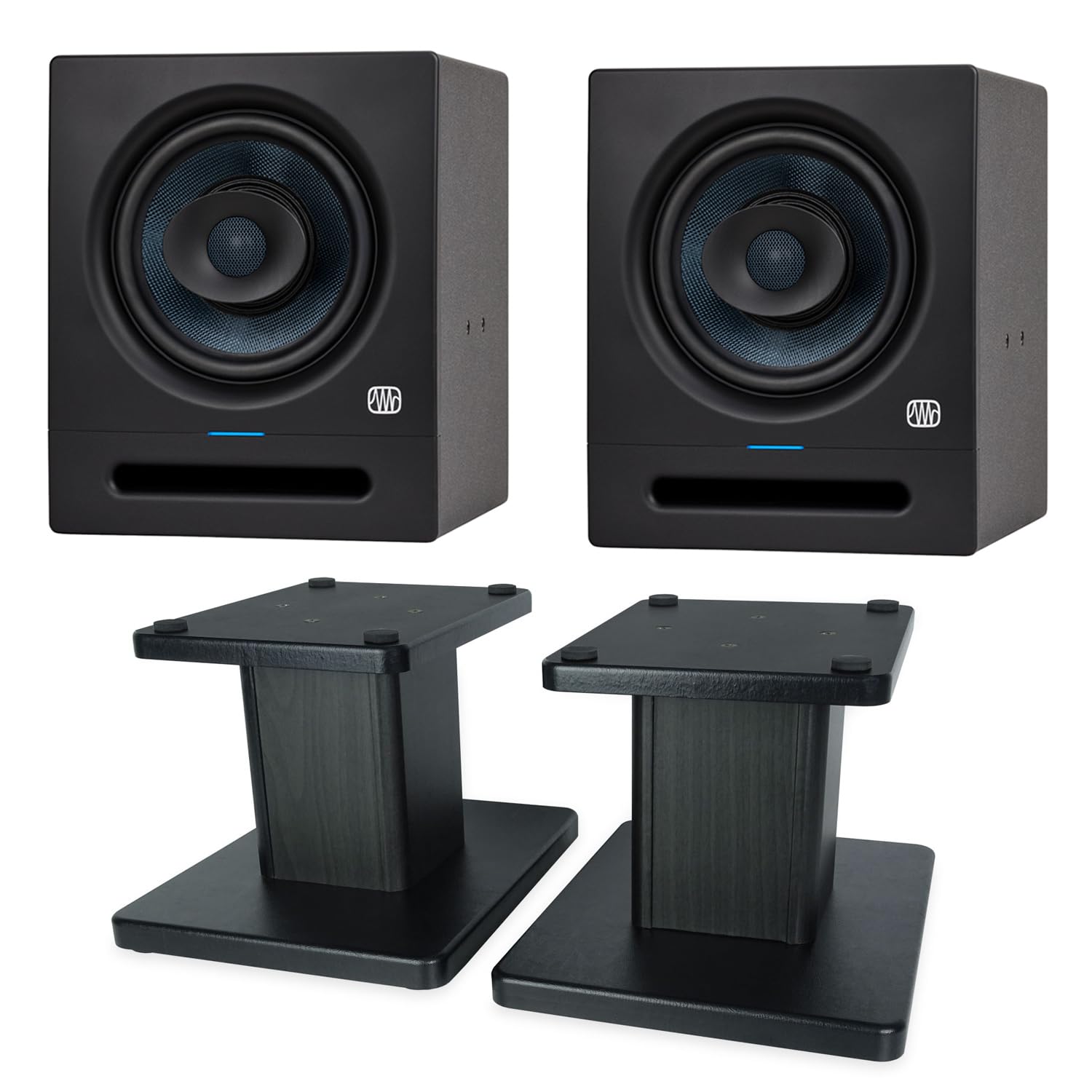 PreSonus Eris Pro 8 Aktiver Studio-Monitor Lautsprecher 1 Paar mit keepdrum Boxenständer
