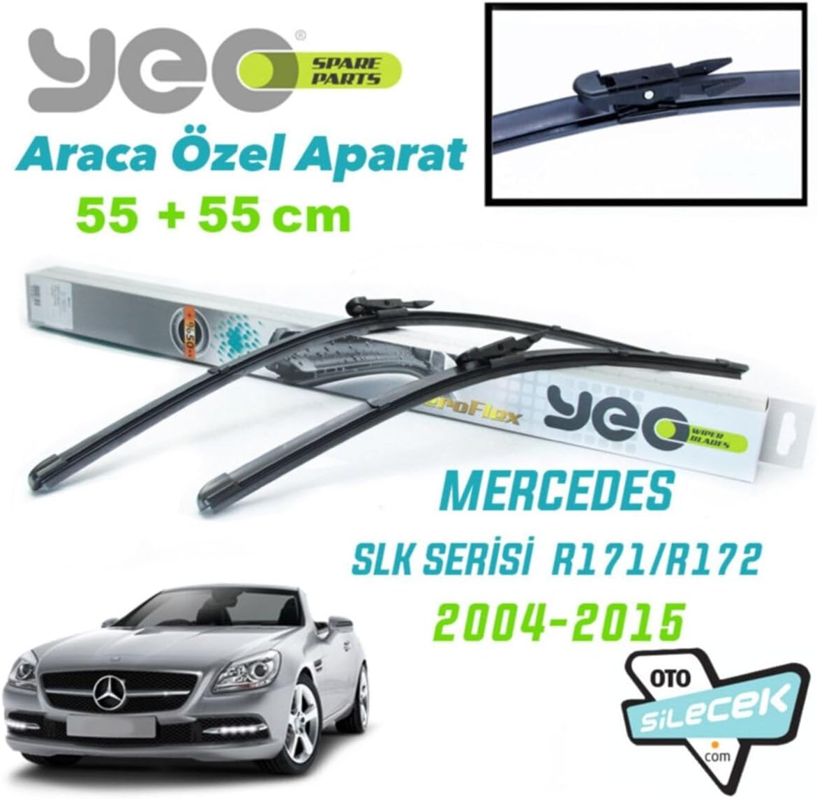 Yeo Mercedes Slk (R171-R172) ile Uyumlu Silecek Takımı 2004-2015