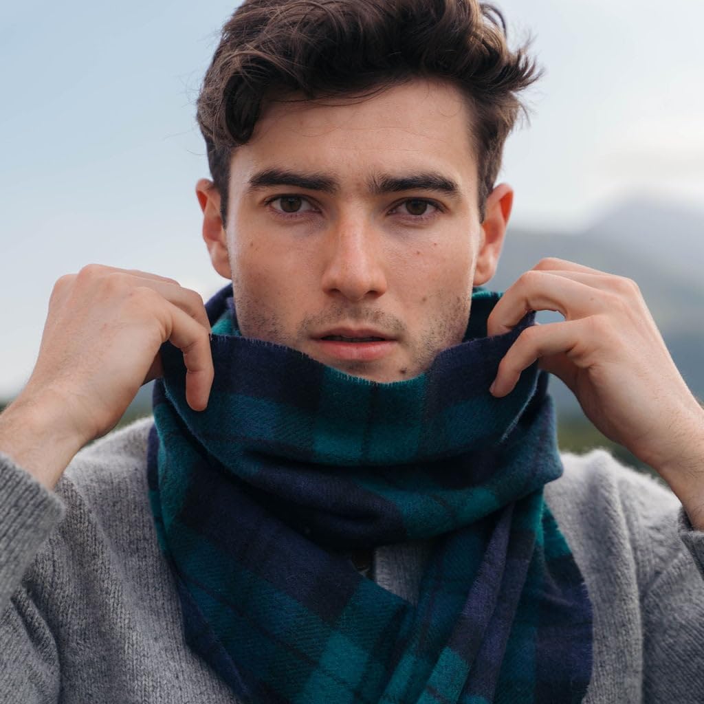 Biddy Murphy Fine 100% Irish Lambswool Plaid Scarf, Soft & Warm, Celtic Tartan Check, Imported - Image 4