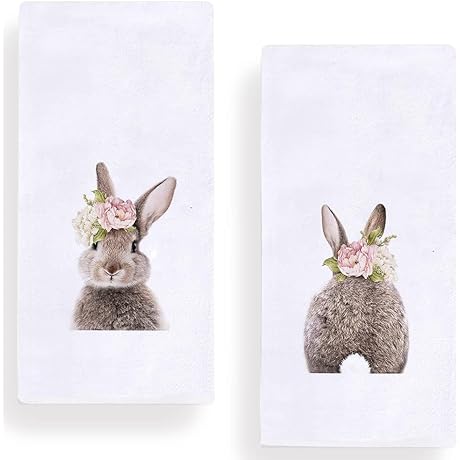Easter Bunny Kitchen Dish Towels