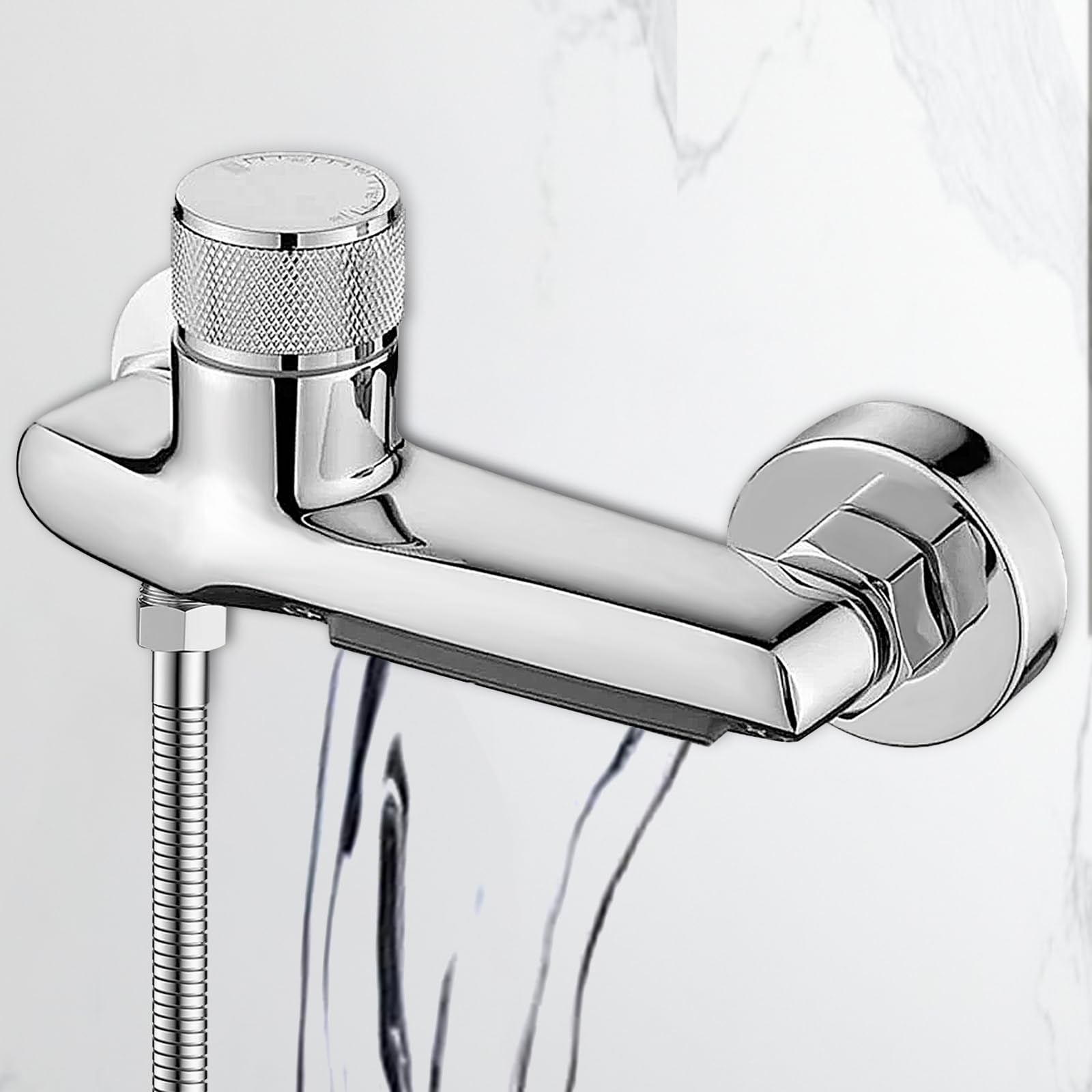 Vaileal Rubinetto vasca da bagno cascata: rubinetto vasca da bagno montaggio a parete, rubinetto vasca da bagno con termostato, rubinetto vasca da bagno per doccia termostato doccia per bagno