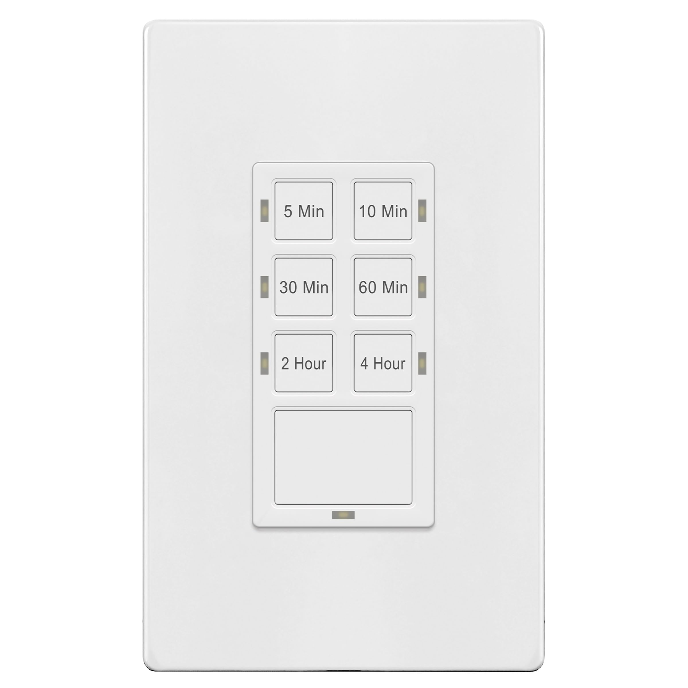 TG 4-Hour No Neutral Countdown Timer Switch, 5-10-30-60 Min, 2-4 Hour, for Bathroom Fans, Lights, 120VAC, Ground Wire Required, UL Listed, TS-C4HG,