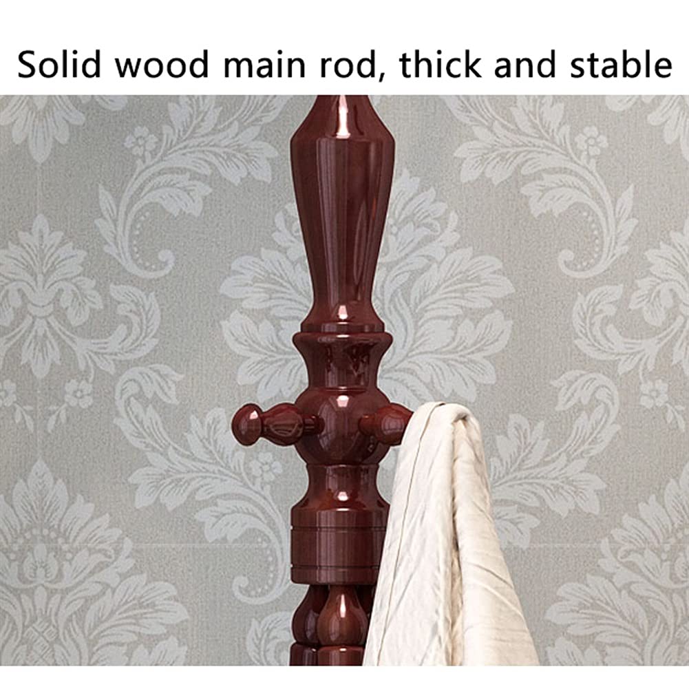 Support de Porte-vêtements réglable Couche d'arbre en Bois avec Couche rétro Moderne de 8 Mois et Porte-Chapeau pour